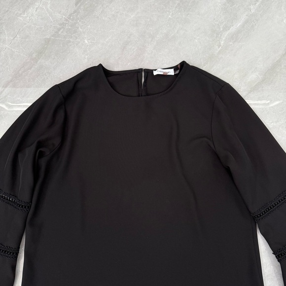 Women’s Calvin Klein Bell Long Sleeve Top With Crochet Medium - Picture 2 of 16